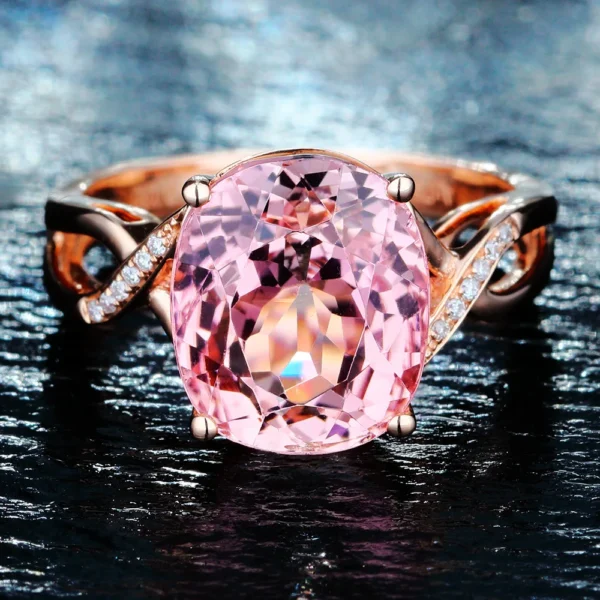 Tourmaline Ring for Women Peridot Engagement - Image 2
