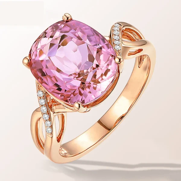 Tourmaline Ring for Women Peridot Engagement - Image 4