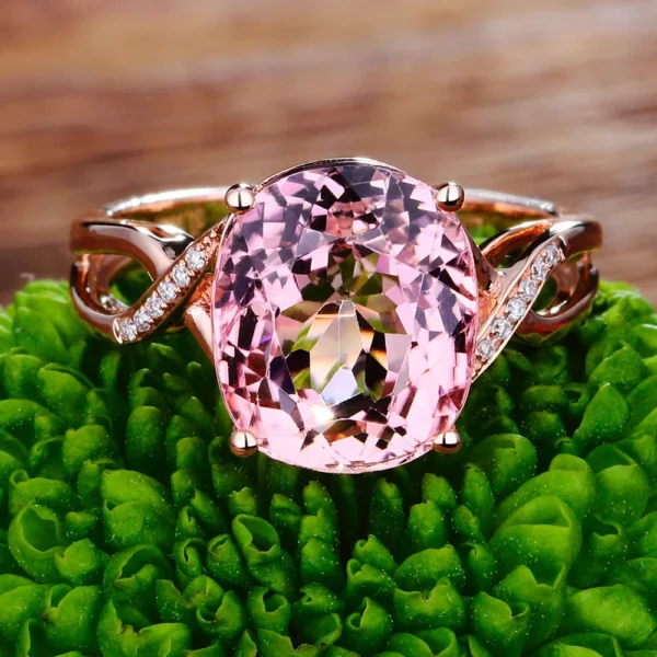 Tourmaline Ring for Women Peridot Engagement - Image 3