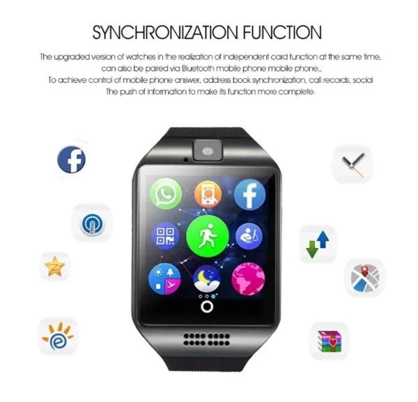 Touch Screen Smart Watch, Android Smartwatch Phone with Camera - Image 2